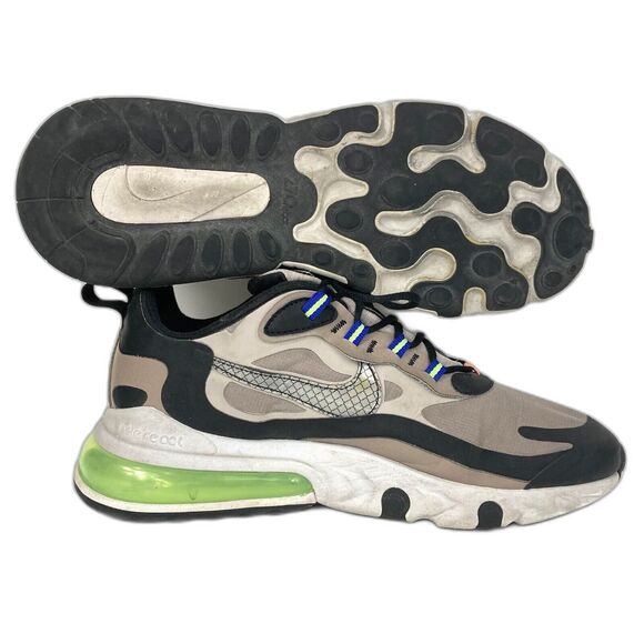 Nike Air Max 270 React -Mens Sz 9 -Winter Khaki -Beige/Black -Running CD2049-200 - Picture 1 of 12